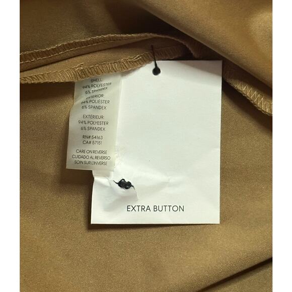 New CALVIN KLEIN Flounce Peplum Mermaid Midi Dress V-Neck Brown Career Office 2 - Picture 12 of 13